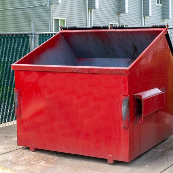 metal,durable,industrial,trash,dumpster,for,outdoor,trash,red,steel